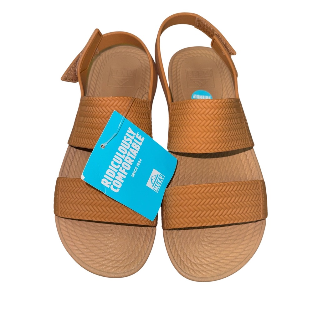 NEW Reef Water Vista Women 6 Sandal Tan Basket Weave Strap Water Friendly CJ8784
